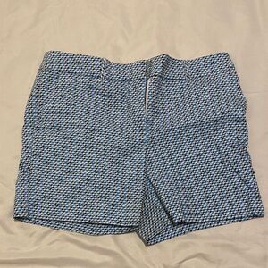 Counterparts Blue and White Geometric Shorts